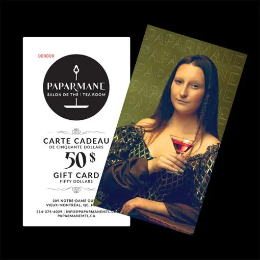 carte cadeau 50$